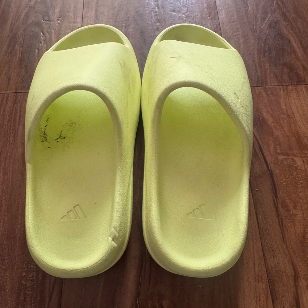 Yeezy neon yellow slides